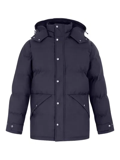 Fursac Hooded Quilted Jacket In Blue