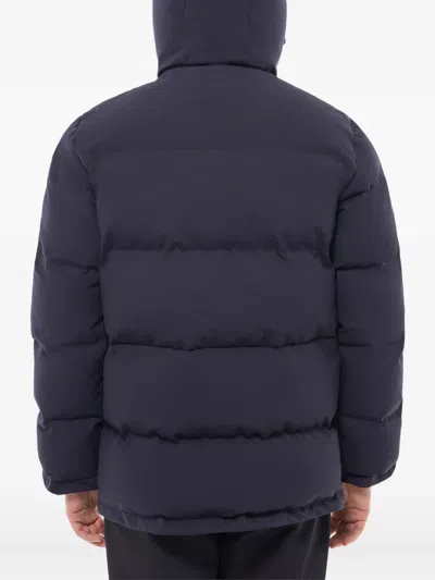 Fursac Hooded Quilted Jacket In Blue