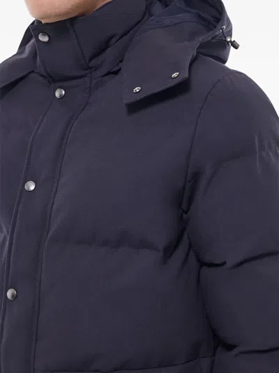 Fursac Hooded Quilted Jacket In Blue