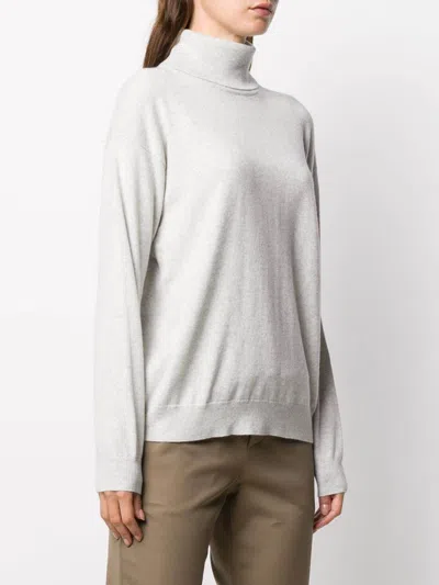 Brunello Cucinelli Mock-neck Cashmere Jumper In White