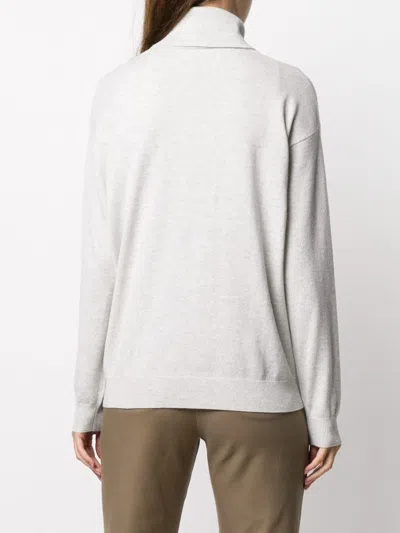 Brunello Cucinelli Mock-neck Cashmere Jumper In White