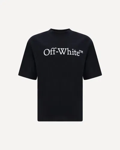 Off-white Oversized Black T-shirt With Contrasting Logo Print In Cotton