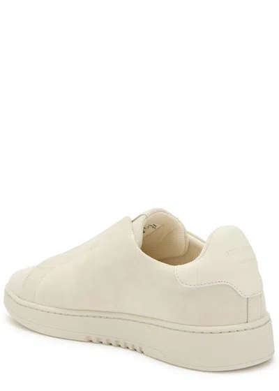 Axel Arigato Dice Laceless White Low Top Slip-on Sneakers In Suede Man In Neutral