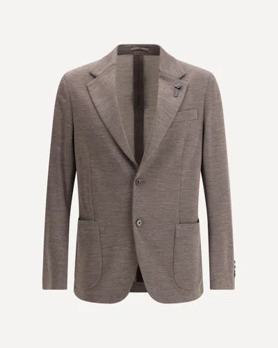 Lardini Easy Wear Drop Jacket In Gray