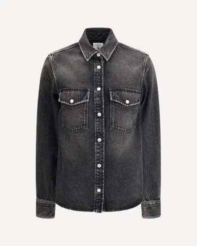 Jacob Cohen Western Shirt In Cotton And Lyocell Denim In Black