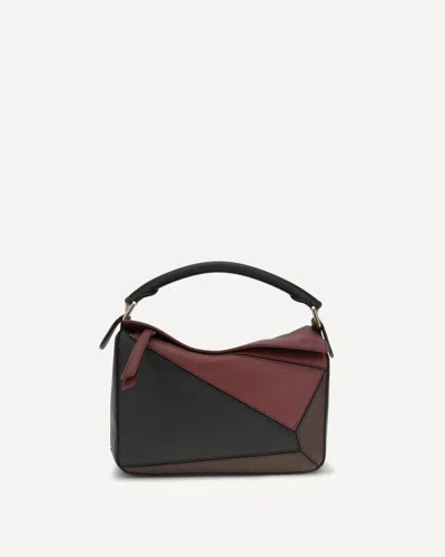 Loewe X Albers Puzzle Square Shoulder Bag In Leather In Multi