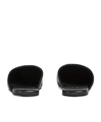 Gucci Women Black Nappa Leather Mules With Horsebit