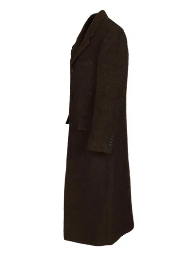 Dunst Brown Single-breasted Wool-blend Coat In Brown