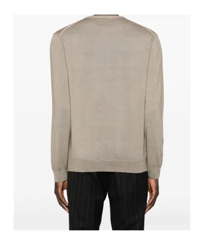 Woolrich Long Sleeve Crew Neck Knitted Sweater In Neutral