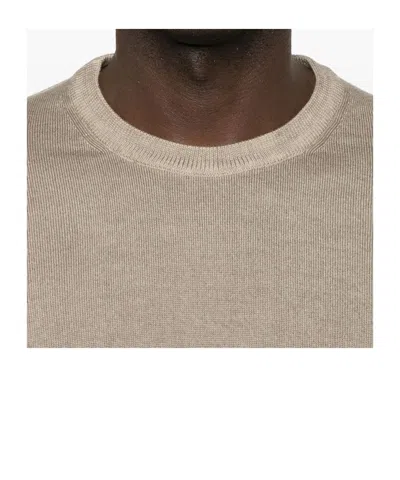 Woolrich Long Sleeve Crew Neck Knitted Sweater In Neutral