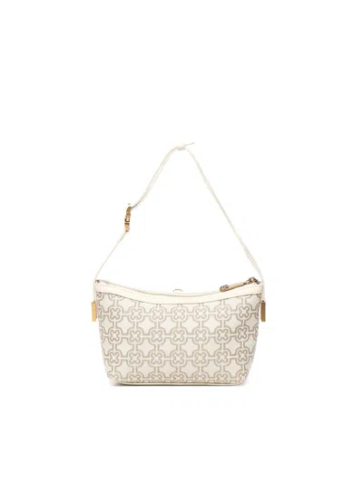 V73 Harriet Monogram-pattern Zip Shoulder Bag In Neutral
