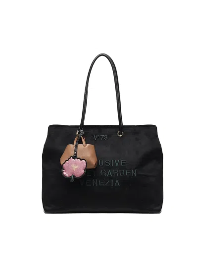V73 Secret Garden Shopping Bag In Black