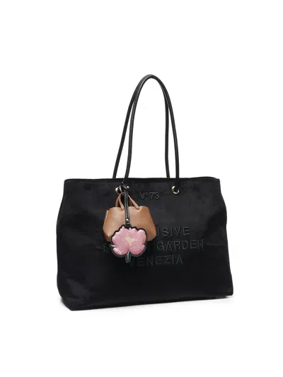 V73 Secret Garden Shopping Bag In Black