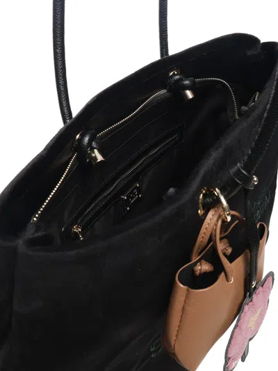 V73 Secret Garden Shopping Bag In Black
