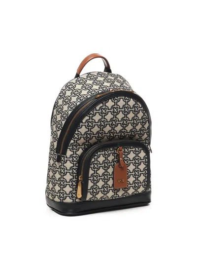 V73 Harriet Monogram Leather-trimmed Backpack In Multi