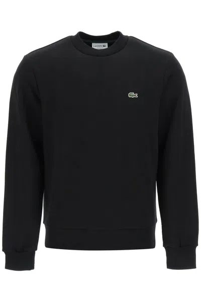 Lacoste Logo Patch Sweater Sweaters And Cardigans Blue In Black