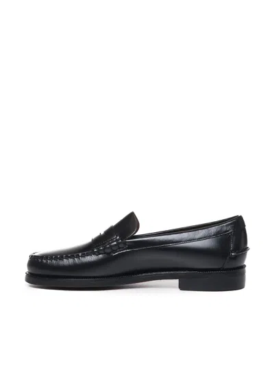 Sebago Dan Po Lt Leather Loafers In Black
