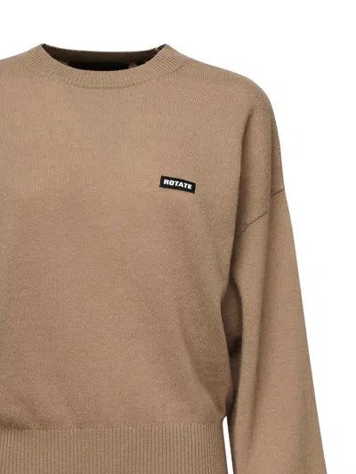 Rotate Birger Christensen Sweater With Lettering Logo In Multi