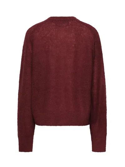 Rotate Birger Christensen Sweater With Lettering Logo In Red