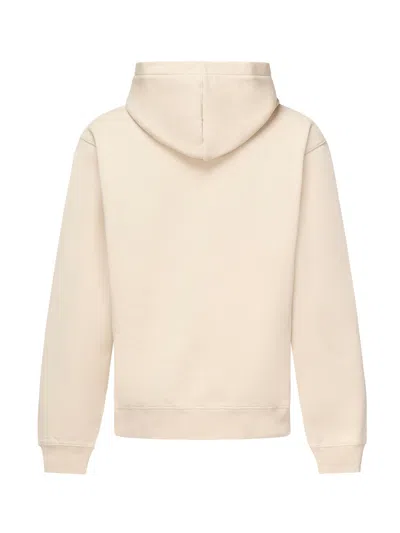 Jacquemus Relaxed Fit Cotton Hoodie With Subtle Branding In Neutral