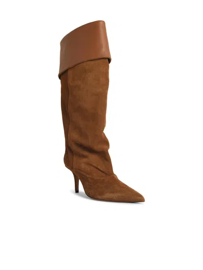 Paris Texas Reverse 85 Suede Ankle Boots In Brown