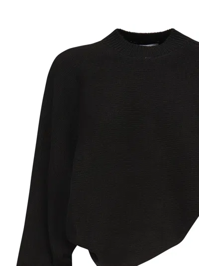 Alaïa Asymmetrical Sweater In Black