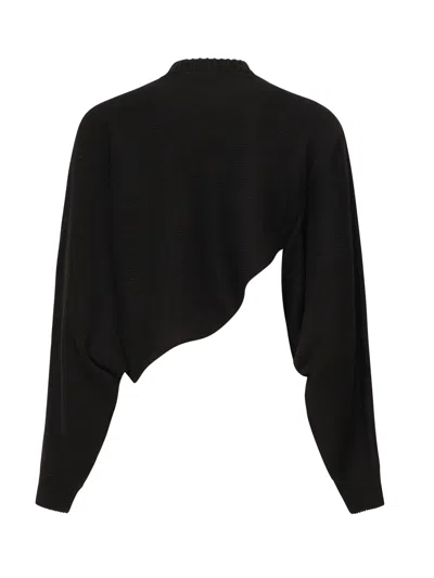 Alaïa Asymmetrical Sweater In Black