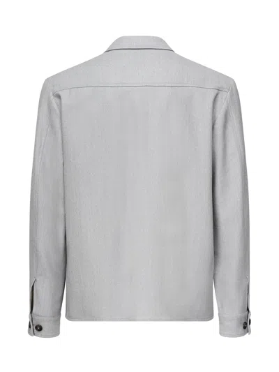 Eleventy Double-pocket Button-front Jacket In Gray