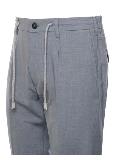 Eleventy Drawstring Waist Casual Pants In Gray