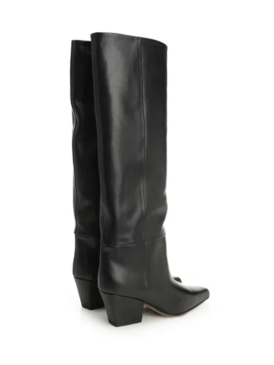 Paris Texas Jane Leather Boots In Black