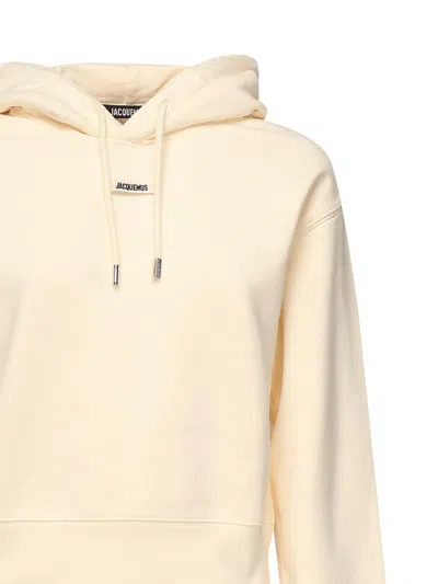 Jacquemus Cotton Hoodie In White