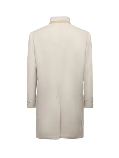 Eleventy Single-breasted Wool Coat In Multi