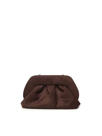 Themoirè Themoir Tia Suede Clutch In Brown