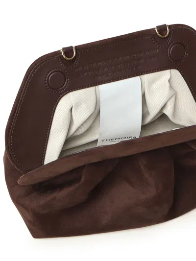 Themoirè Themoir Tia Suede Clutch In Brown