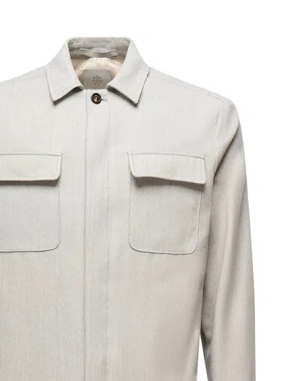 Eleventy Double-pocket Shirt Jacket In Gray