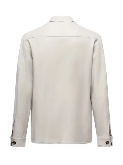 Eleventy Double-pocket Shirt Jacket In Gray