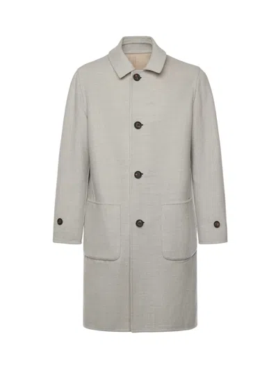 Eleventy Platinum Man Coat Beige Size 38 Wool In Neutral