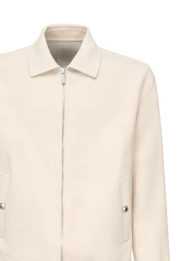 Eleventy Wool Bomber Jacket In Neutral