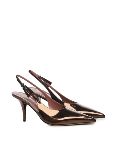 Paris Texas Jessica Patent Leather Slingback Pumps In Brown