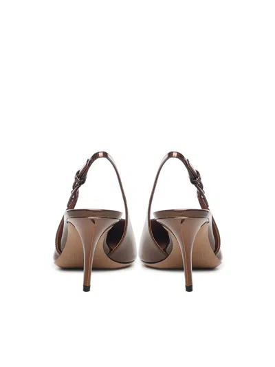Paris Texas Jessica Patent Leather Slingback Pumps In Brown