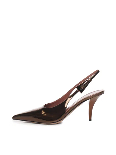 Paris Texas Jessica Patent Leather Slingback Pumps In Brown