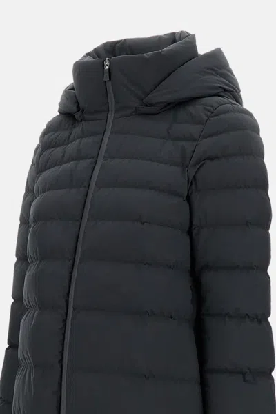 Herno Laminar Nylon Windbreaker With Hidden Closure In Black