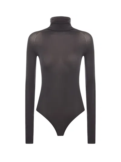 Alaïa High-neck Second Skin Bodysuit In Black