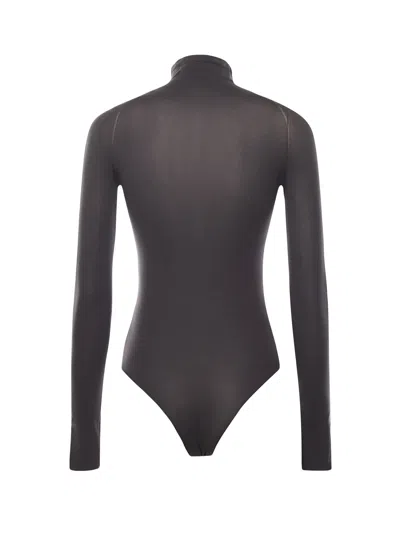Alaïa High-neck Second Skin Bodysuit In Black
