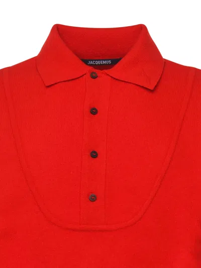 Jacquemus La Maille Vereuse Pallone Sweater In Red