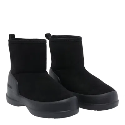 Moon Boot Luna Chelsea Suede Leather Ankle In Black