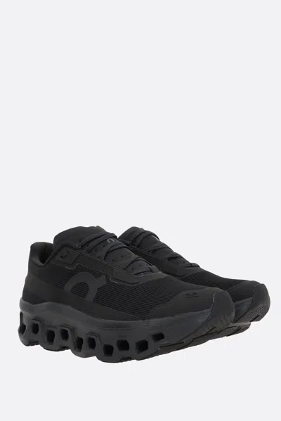 On Cloudmster Void Rubber-trimmed Mesh Running Sneakers In Black