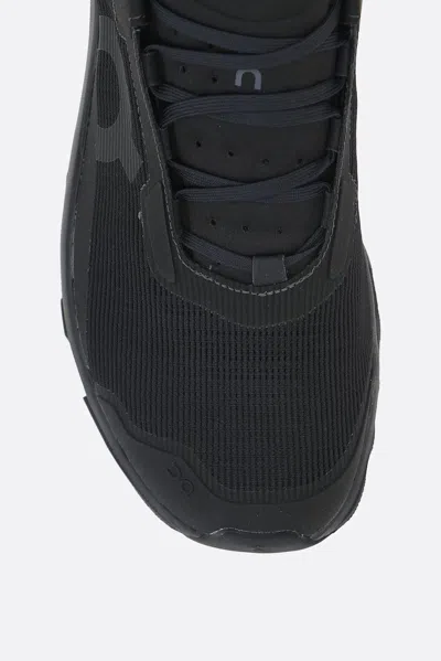 On Cloudmster Void Rubber-trimmed Mesh Running Sneakers In Black