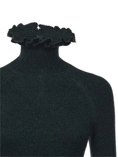 Alaïa Turtleneck With Ruffles In Multi