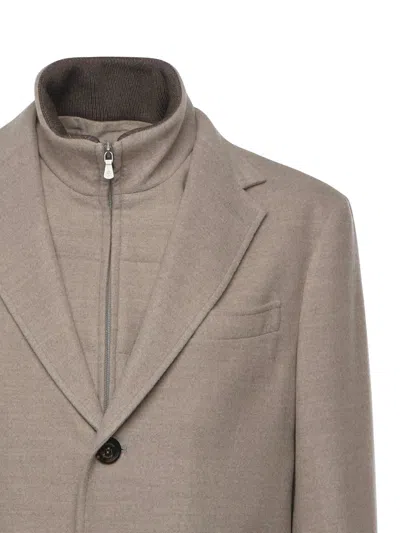 Eleventy Wool Coat In Multi